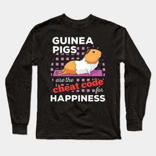 Guinea pig are the cheat code for Happiness Long Sleeve T-Shirt